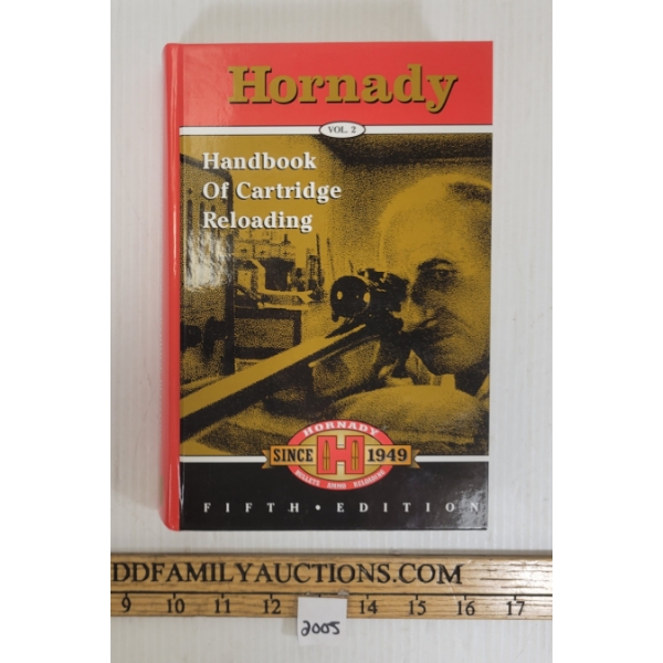 "HORNADY HANDBOOK OF CARTRIDGE RELOADING" VOL II - HARDCOVER GUIDE