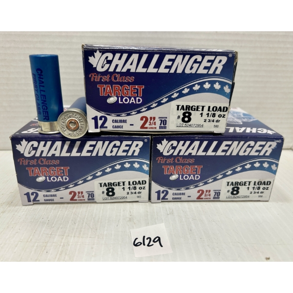 AMMO: 60X CHALLENGER 12 GA 2 3/4 IN - NO 8