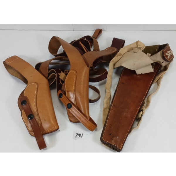 LOT OF 3 - S&W LEATHER HANDGUN HOLSTERS