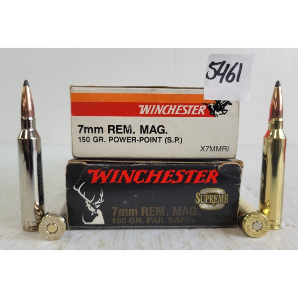 AMMO: 40X WINCHESTER 7MMREM MAG - 150 & 160GR