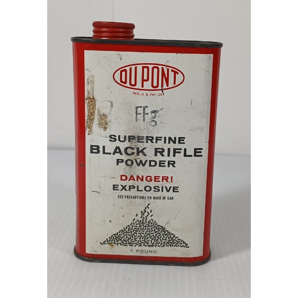 POWDER: DU PONT FFG SUPERFINE BLACK RIFLE POWDER - 1LBS