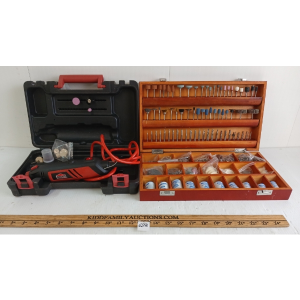 LOT OF 2 - JOBMATE & MASTERCRAFT ROTARY TOOL & DREMEL KITS