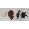 Image 5 : LOT OF 4 - MISC FIGURES - INCL CAST FOX & BRONZE COWBOY