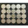 Image 2 : LOT OF 20 - 1942-1966 CDN 25 CENT COINS