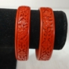 Image 2 : LOT OF 2 - CINNABAR BANGLE BRACELETS