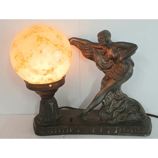 ART-DECO FRANKART NUDE WOMAN LAMP