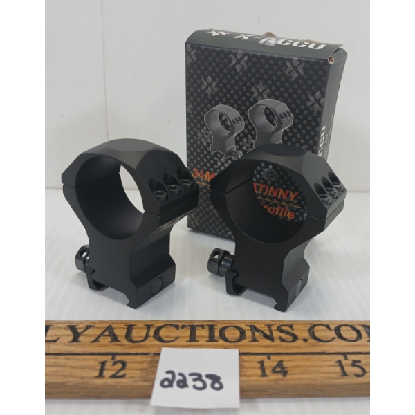 PAIR OF 35MM HIGH RINGS - PICATINNY BASE