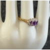 Image 3 : WOMEN'S 10K GOLD RING W/ AMETHYST & DIAMOND