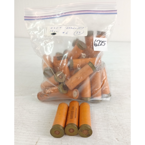 AMMO: 33X ELEY GRAND PRIX 16GA - 2-3/4IN - #6 SHOT