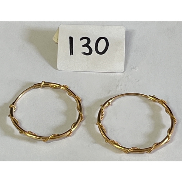 PAIR OF 10K GOLD HOOP EARRINGS