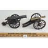 Image 3 : LOT OF 2 - CAST IRON & BRASS MODEL CANNONS
