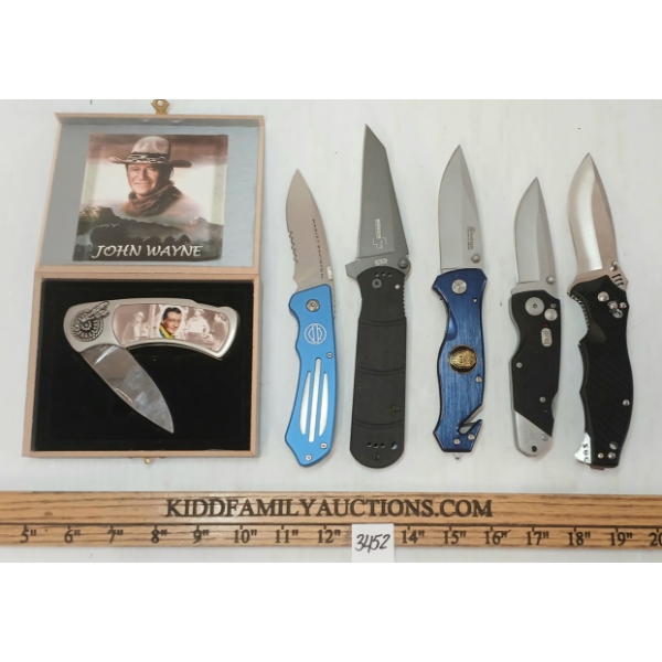 LOT OF 6 - ASSORTED FOLDING KNIVES