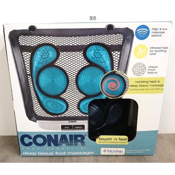 CONAIR BODY BENEFITS DEEP TISSUE FOOT MASSAGER