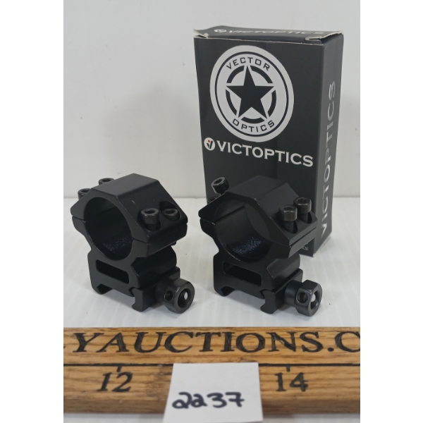 PAIR OF 25.4MM MEDIUMS RINGS - PICATINNY BASE