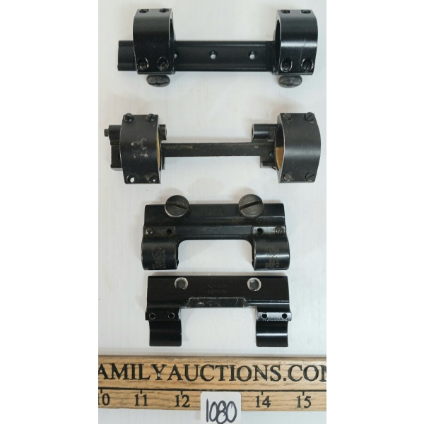 LOT OF 4 - WEAVER & UNMARKED SCOPE BASE MOUNTS