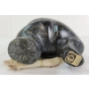 Image 10 : HUMAN CARRYING ANIMAL HIDE - SIGNED - STONE & LEATHER