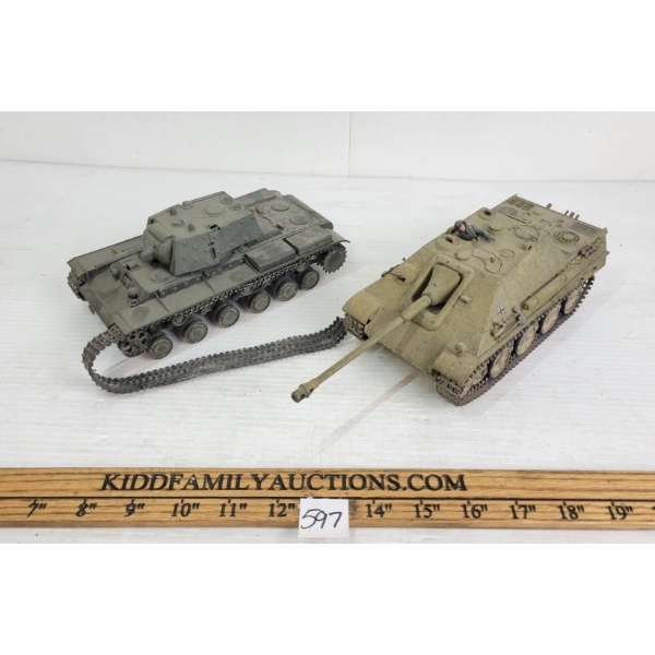 LOT OF 2 - TAMIYA MODEL TANKS