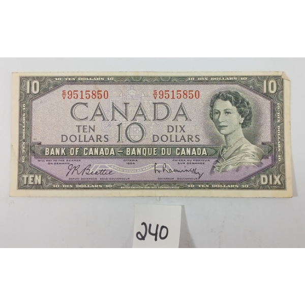 1954 CDN $10 BANKNOTE
