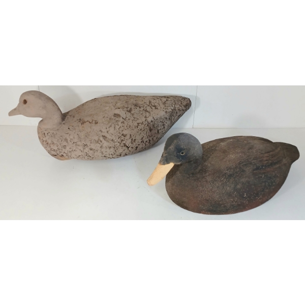 LOT OF 2 - GOLDEN EYED & CORK BODIED DECOY DUCKS