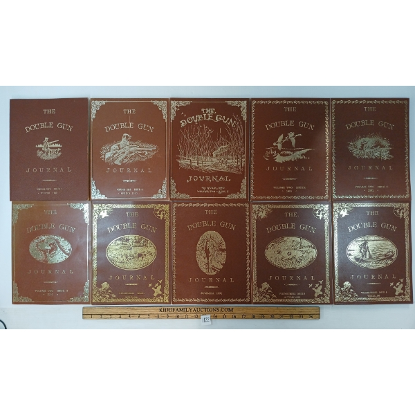 LOT OF 10 - "THE DOUBLE GUN JOURNAL" 1989 WINTER PREMIERE, 1990 VOL. 1 ISSUE 1 - 1992 VOL. 3 ISSUE 4