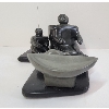 Image 4 : MOTHER & CHILD W/ KUDUQ BY JOHNASSIE MANNUK - STONE