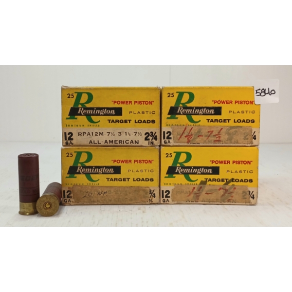 AMMO: 100X REMINGTON 12GA - 2 3/4IN - #7 1/2 SHOT