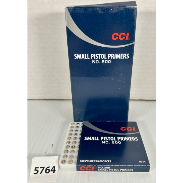 PRIMERS: 1000X CCI NO. 500 SMALL PISTOL STANDARD