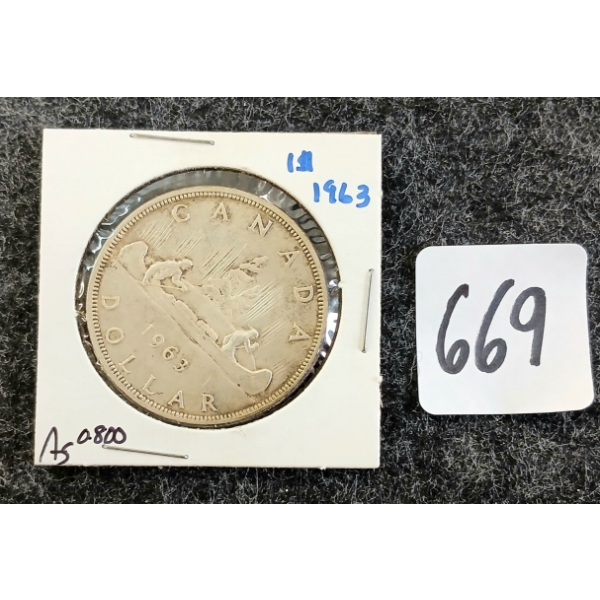 1963 CDN SILVER DOLLAR