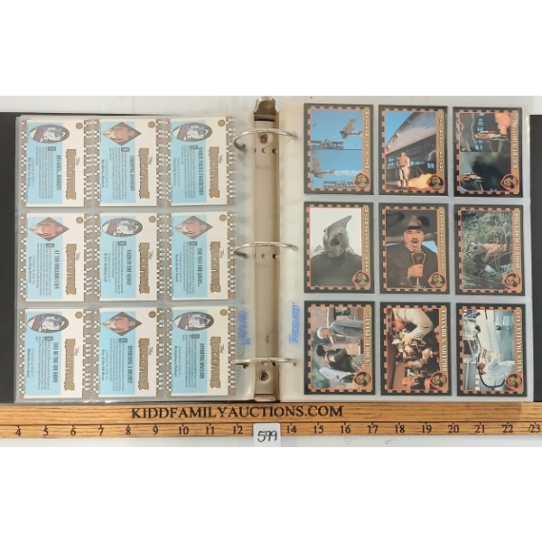 QTY OF MEDIA COLLECTIBLE CARDS IN BINDER - 90210, ROCKETEER, BATMAN, ETC