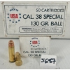 Image 1 : AMMO: 100X WINCHESTER .38 SPL - 130 GR FMJ