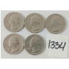 Image 1 : LOT OF 5 - U.S. 25 CENT COINS - 1965 TO 1967