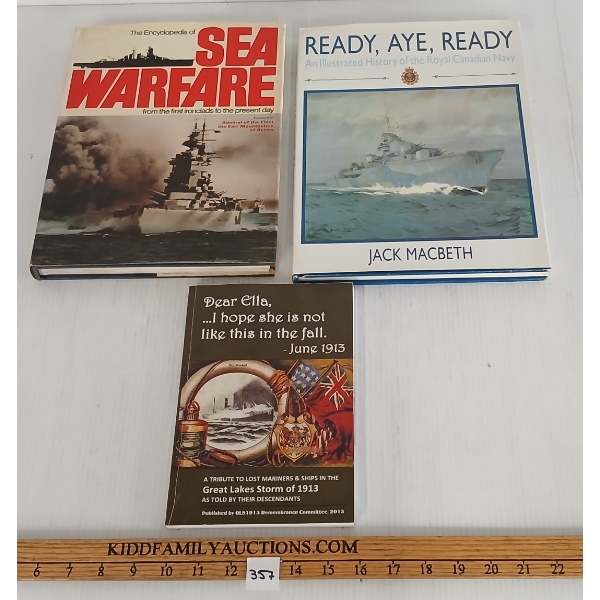 LOT OF 3 - MARINERS & NAVY PUBLICATIONS - INCL "SEA WARFARE" & "READY, AYE, READY," ETC