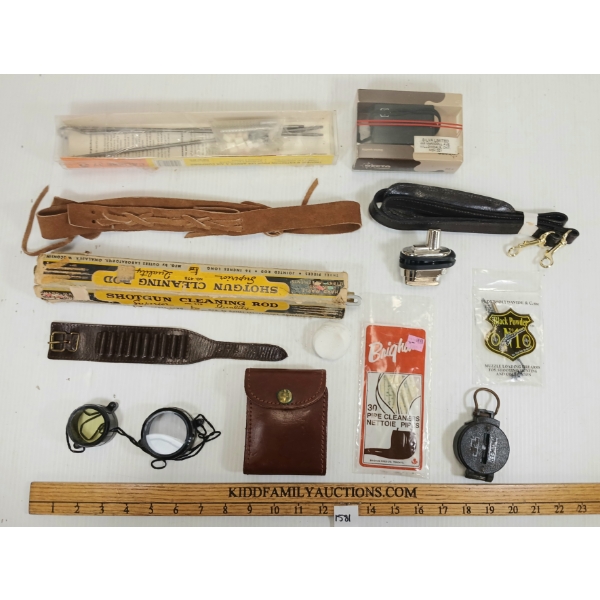 JOB LOT - CLEANING ROD - SCOPE COVERS - TRIGGER LOCKS, ETC