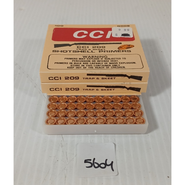 PRIMERS: APPROX 400X CCI NO. 209 TRAP / SKEET SHOTSHELL PRIMERS