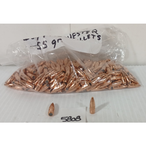 BULLETS: APPROX 300X .224 WINCHESTER BULLETS - 55GR - FMJ