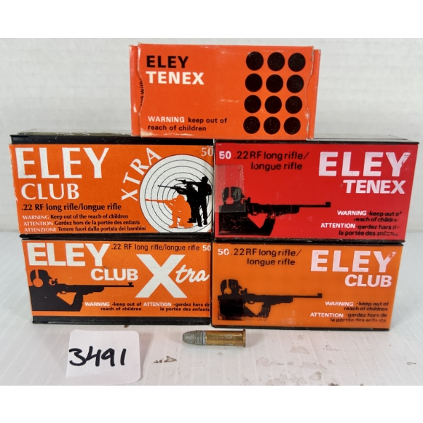 AMMO: 250X ELEY .22 LR - LRN