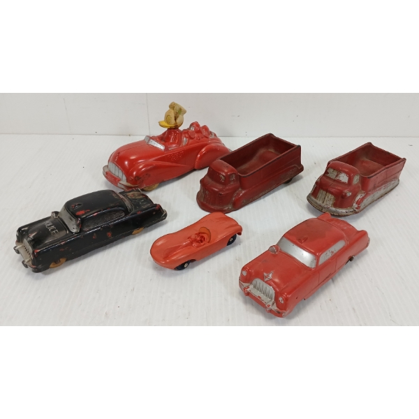 LOT OF 6 - MISC RUBBER VEHICLES - INCL VICEROY & ARCOR, ETC