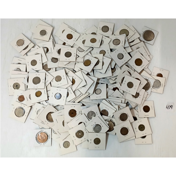 QTY OF MISC WORLD COINS - FRANCE, GERMANY, BAHAMAS, BARBADOS, ETC