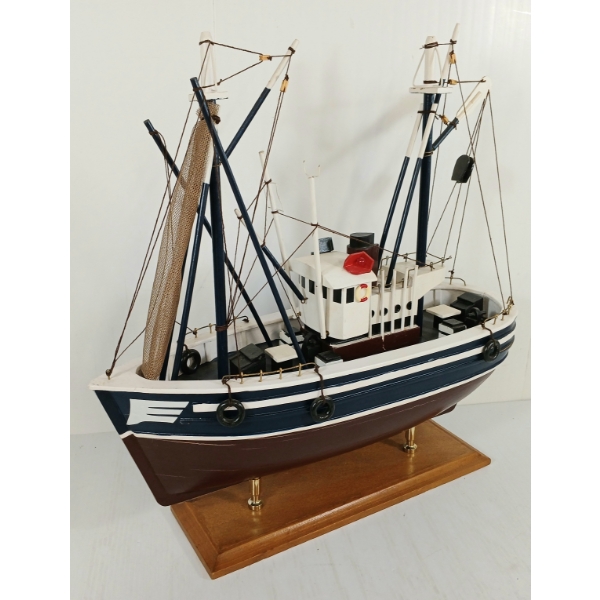 FISHING TRAWLER SHIP MODEL W/ STAND