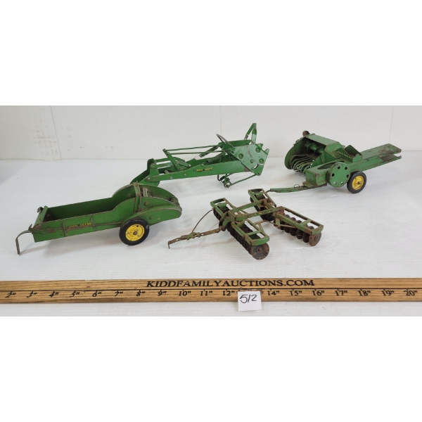 LOT OF 4 - JOHN DEERE DIECAST FARM EQUIPMENT MODELS