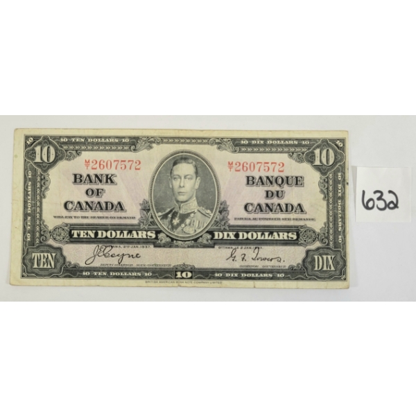1937 CDN $10 BANKNOTE