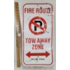 Image 1 : FIRE ROUTE TOW AWAY ZONE - ROAD SIGN