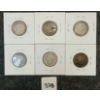 Image 2 : LOT OF 6 - 1872-1910 CDN 25 CENT COINS 