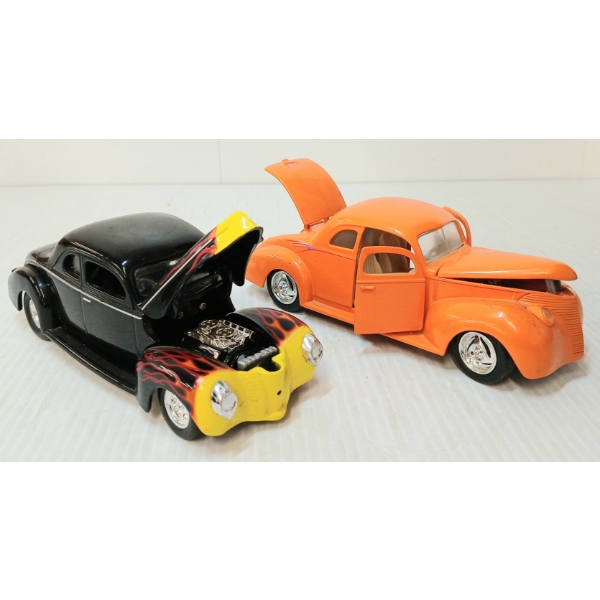 LOT OF 3 - 1940 FORD, 1946 CHEVY & MISC DIECAST HOTRODS