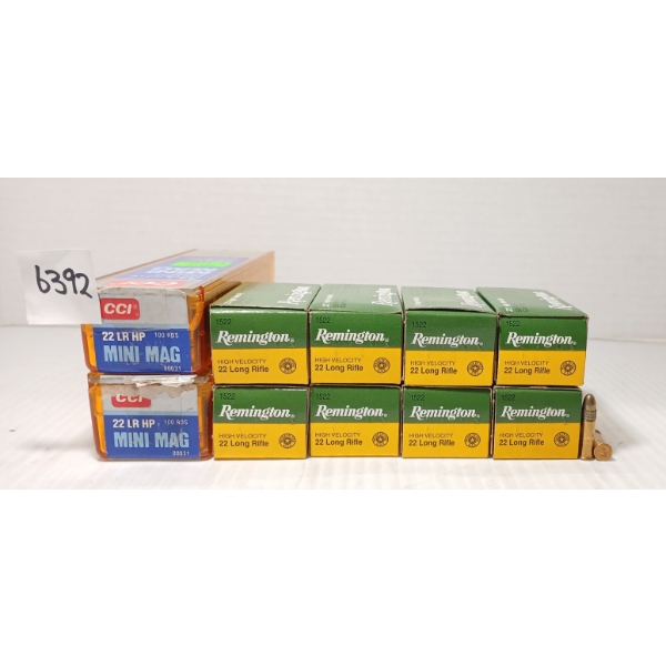 AMMO: APPROX 600X CCI & REMINGTON .22 LR - 40GR - HP & RN