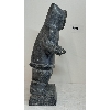 Image 5 : HUNTER W/ SPEAR - SIGNED - STONE W/ IVORY