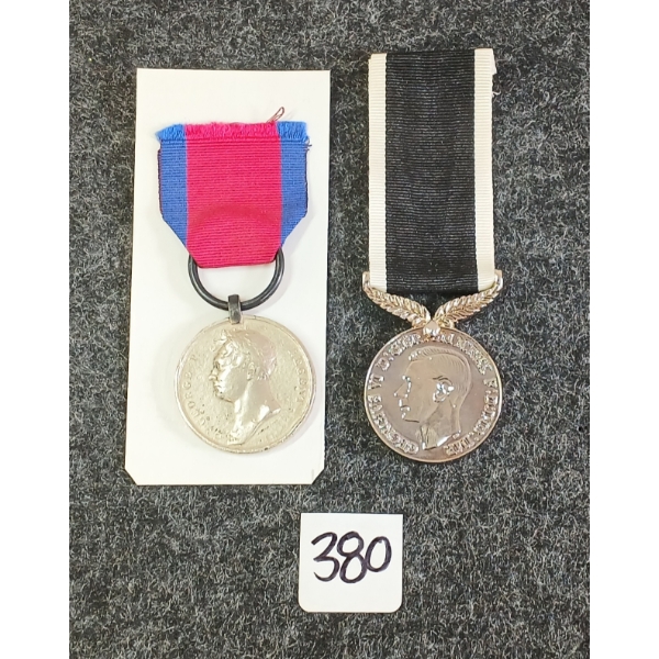 LOT OF 2 - WATERLOO & NEW ZEALAND WAR MEDALS - REPROS