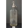 Image 3 : DOMINION DRY GINGER ALE CO LTD - CLEAR SAND BLASTED - 12 PANELED REGENT - 30 OZ SELTZER BOTTLE