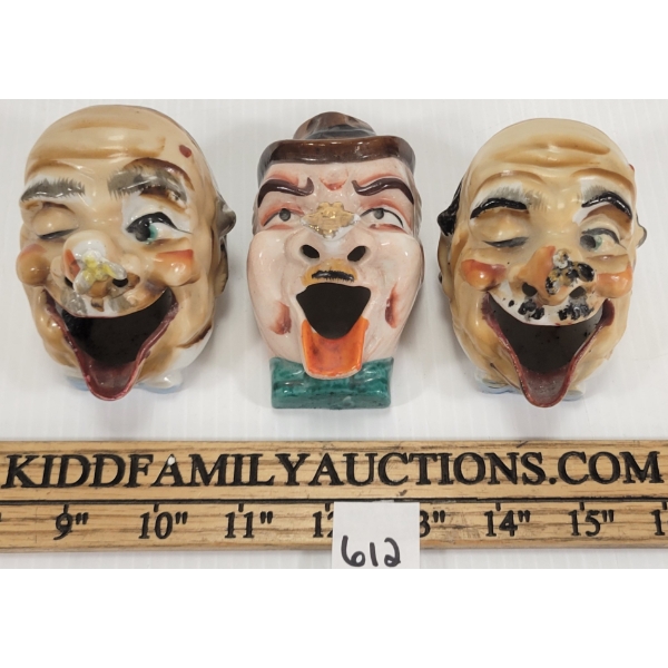 LOT OF 3 - CERAMIC SMOKERS