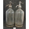 Image 1 : LOT OF 2 - B.H. WOODBURY & GEO. SCHMUCK - CLEAR ACID-ETCHED - SELTZER BOTTLES